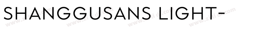 ShangguSans Light字体转换